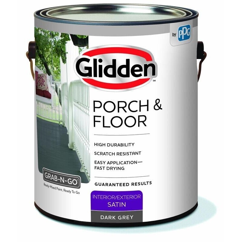 Durable Satin Interior Exterior Paint W/ Primer Wood Concrete Metal Floors New