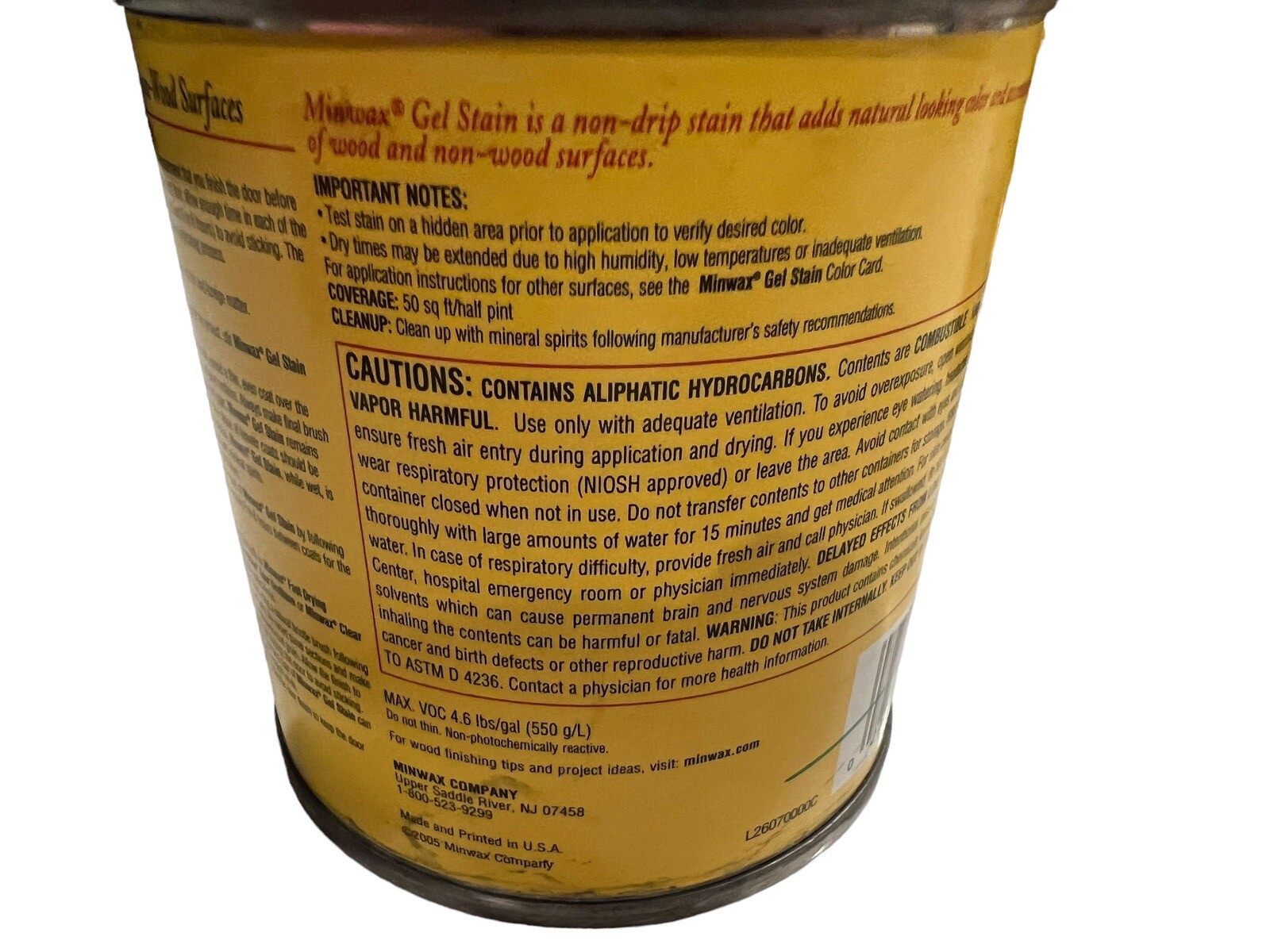 Minwax Gel Stain Cherrywood 8 fl oz 1/2 Pint Sealed Discontinued Hard To Find
