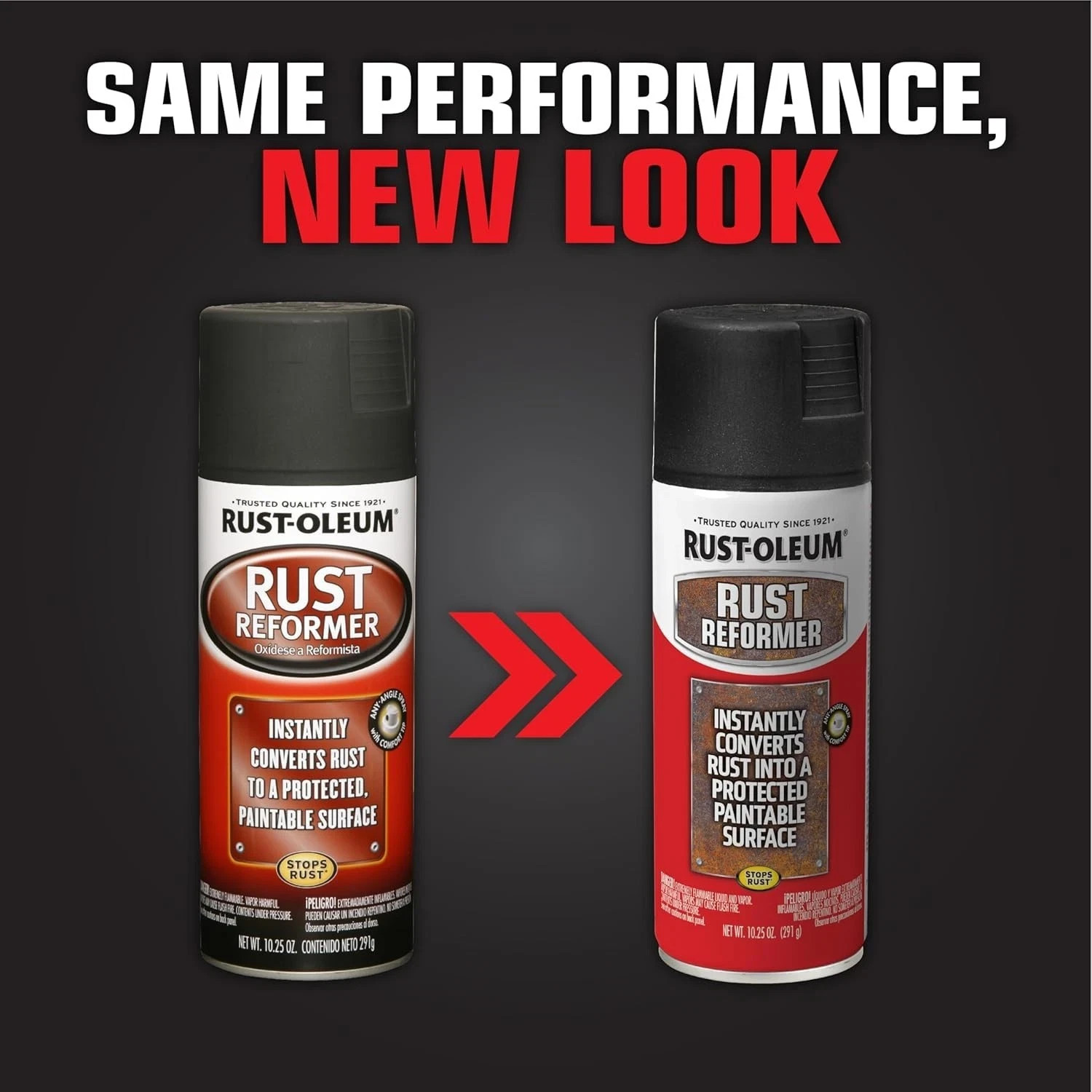 2 pack Rust-Oleum Stops Rust Converter Reformer Spray Flat Black Finish 10.25 oz