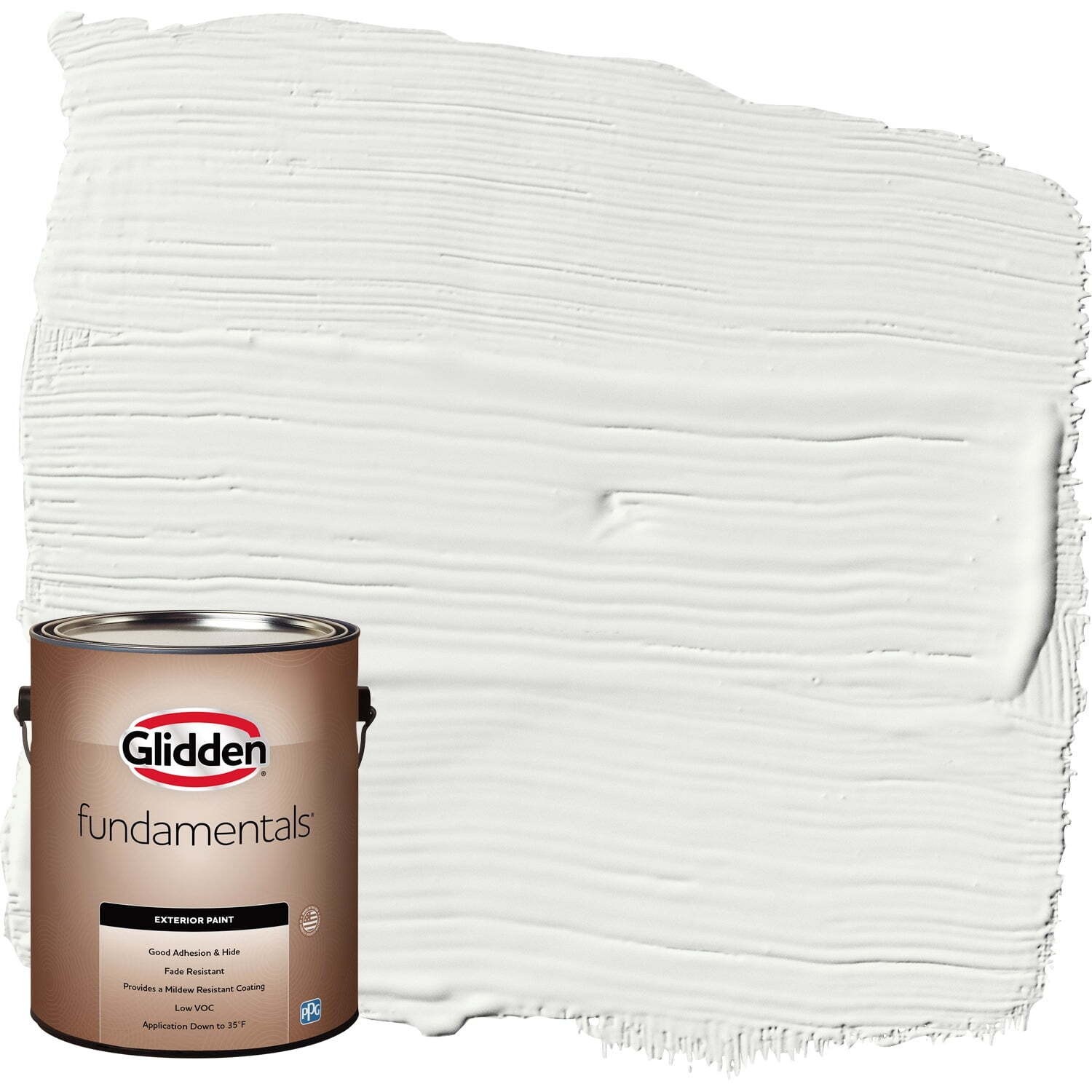 1 Gallon Fundamentals Exterior Paint White Semi-Gloss Low-VOC