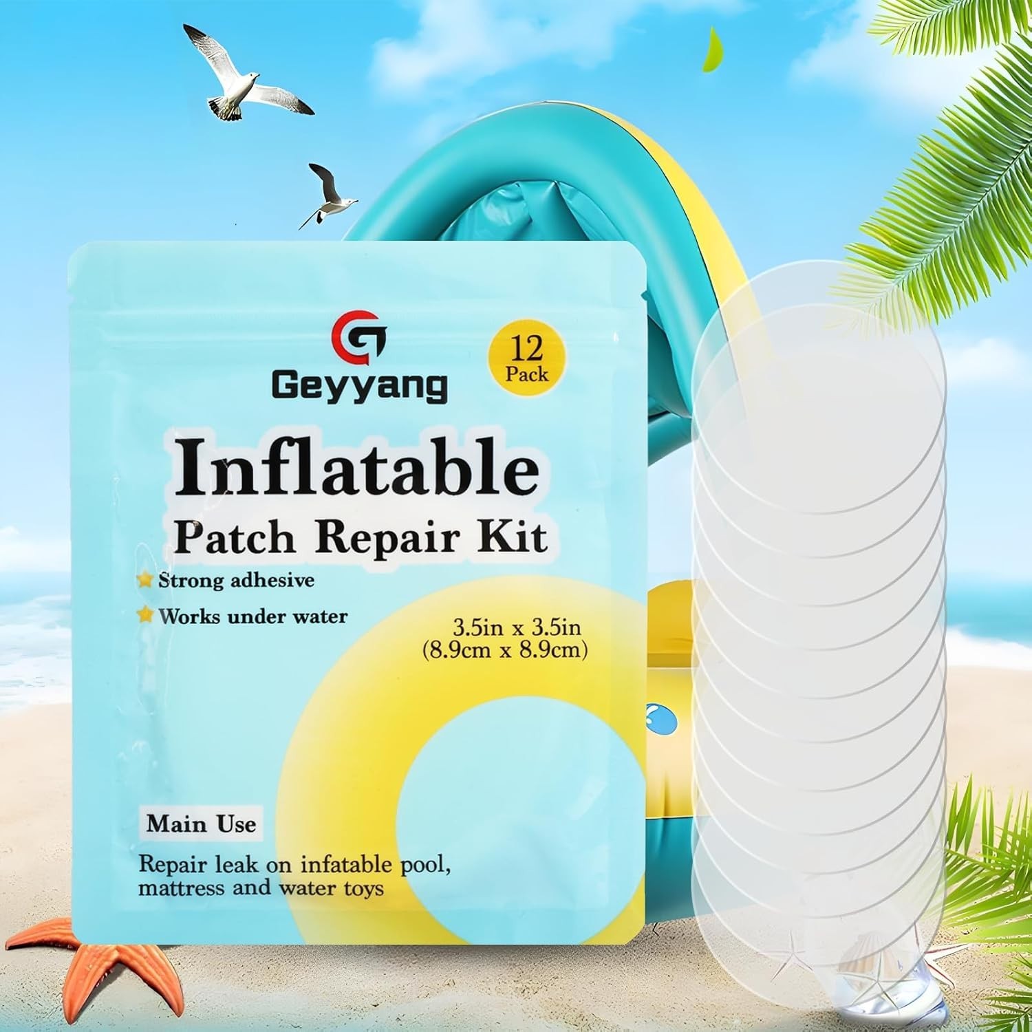 Inflatable Patch Repair Kit, Waterproof Air Mattress Kit,…