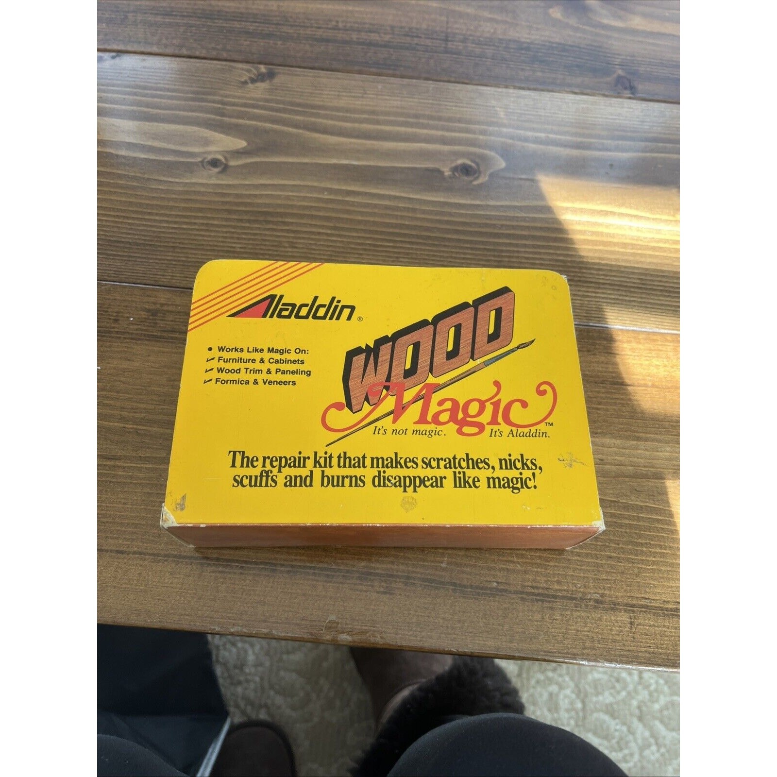 NEW Aladdin Wood Magic Repair Kit Sealed 1985 Furniture Cabinets Formica RARE