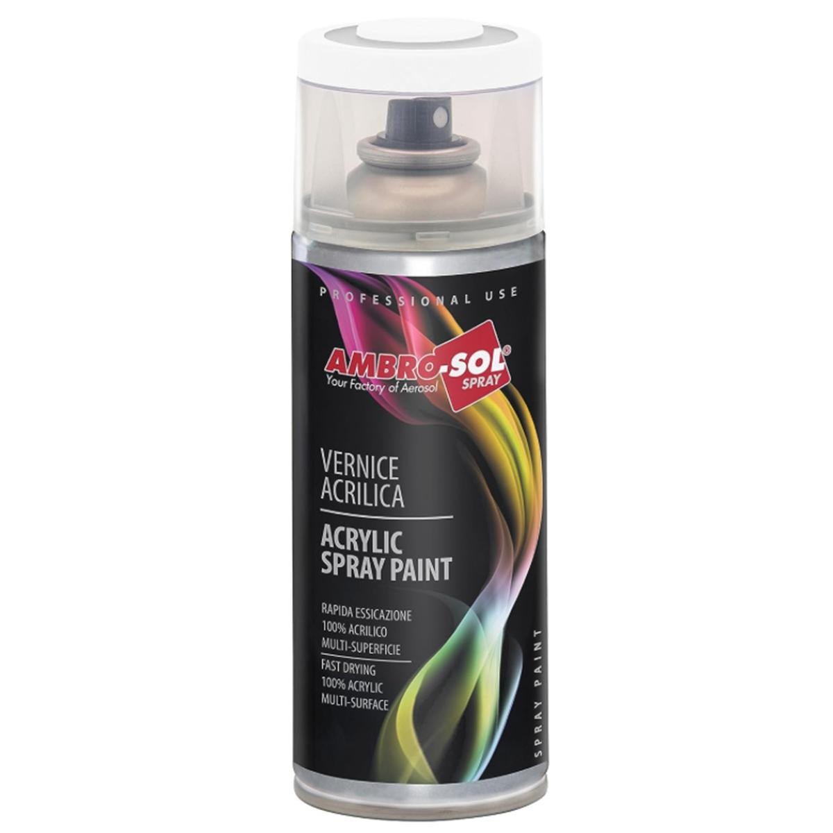 Ambro-sol Paint Acrylic Enamel Multipurpose Spray Can Matte White_
