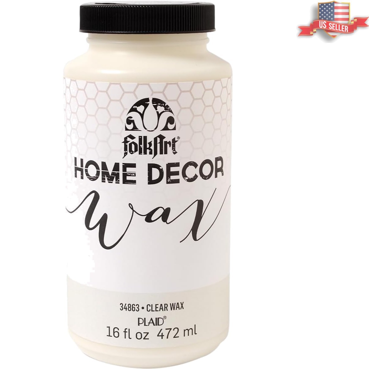 16oz Home Decor Clear Wax & Chalk Paint – Perfect Finish for Crafts & Furniture