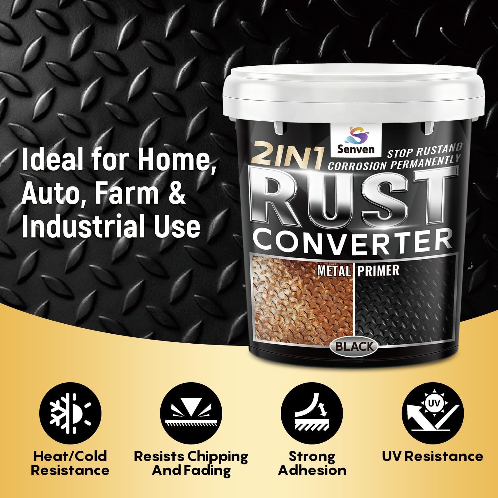 Rust Converter for Metal 2 in 1 Rust Converter Metal Primer 35 oz Black Rust …