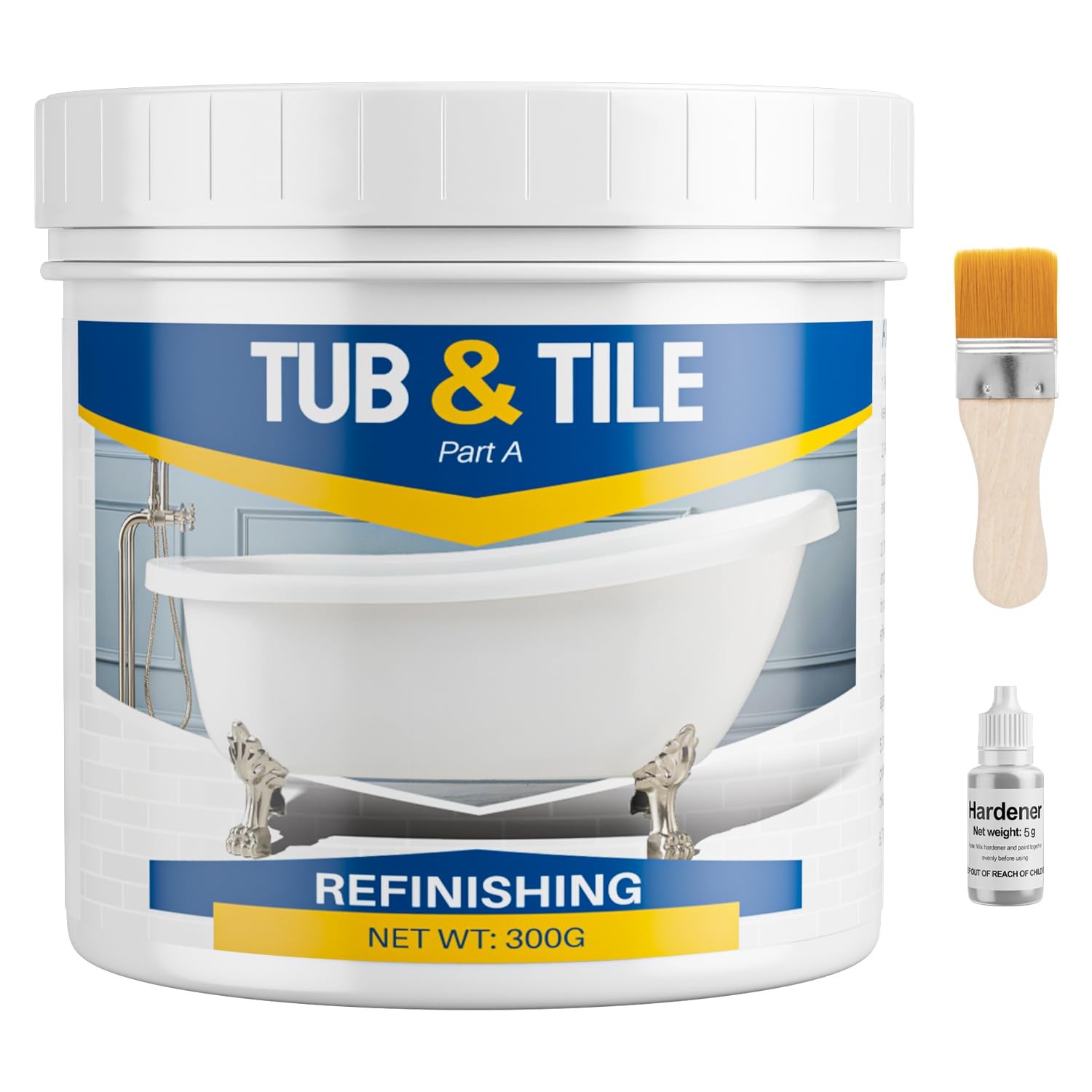 Tub and Tile Refinishing Kit, 10.6oz Bathtub Refinishing Kit with Tools, DIY …