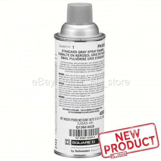 Square D Spray Paint Standard Spray Enamel Flat Gray For Metal Solvent-Based NEW