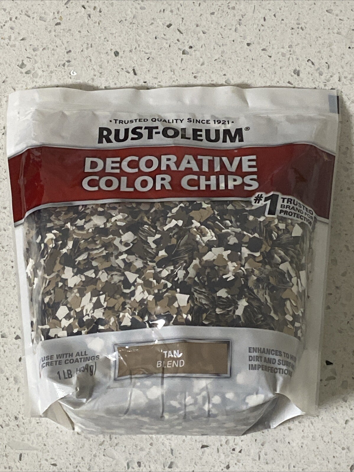 Rust-Oleum 312447 Tan Blend Decorative Color Chips for Indoor & Outdoor Use