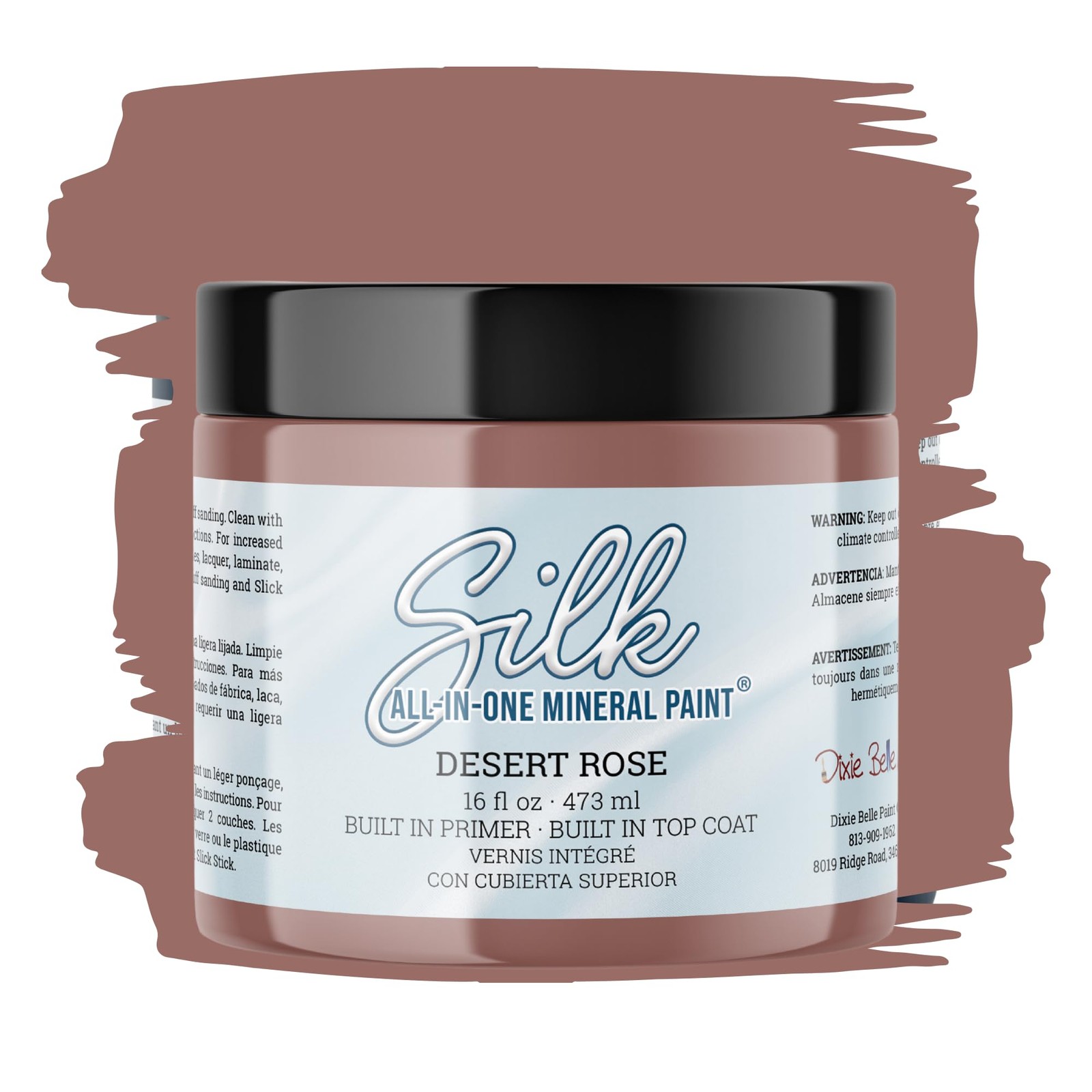 Dixie Belle Silk All in One Mineral Paint 16oz Durable Water Based Primer Finish