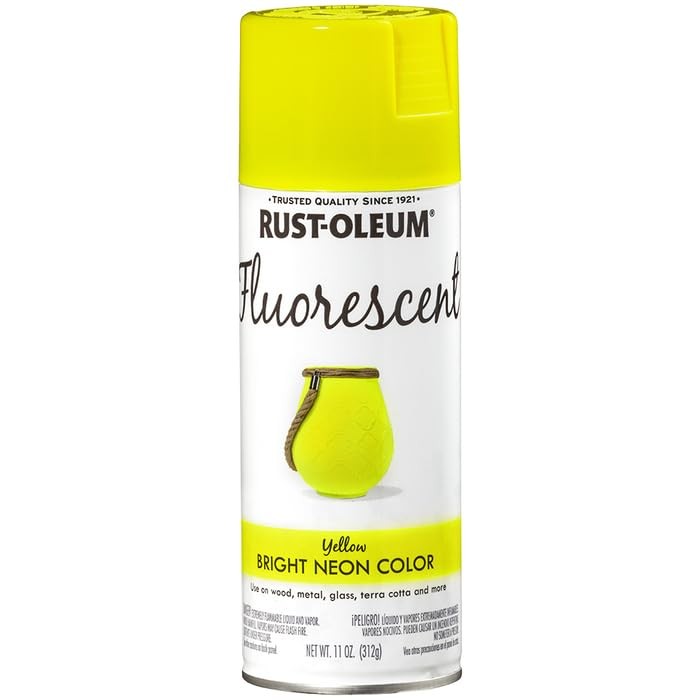 Rust-Oleum 342571 Specialty Fluorescent Spray 11 Ounce (Pack of 1), Yellow