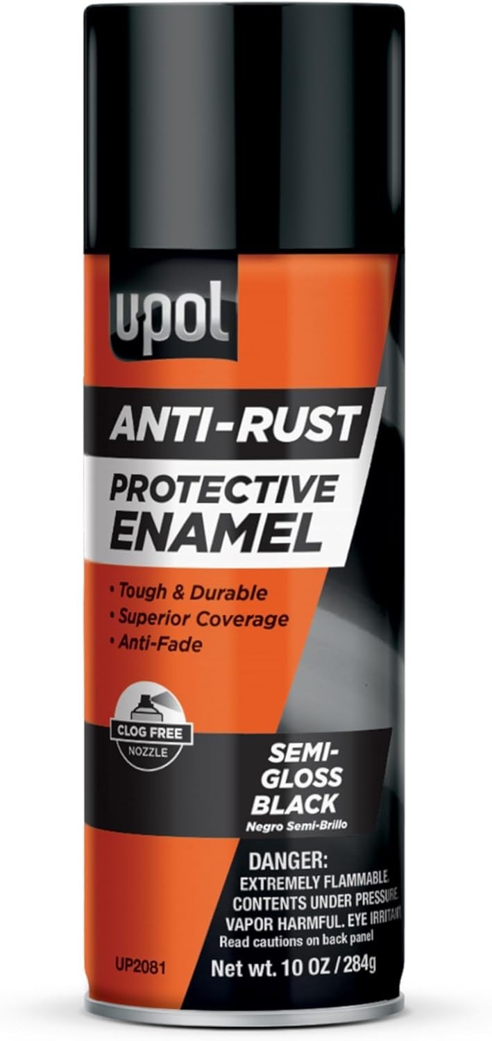 10 oz Anti-Rust Semi-Gloss Black Enamel Spray for Vehicle Protection & Beauty