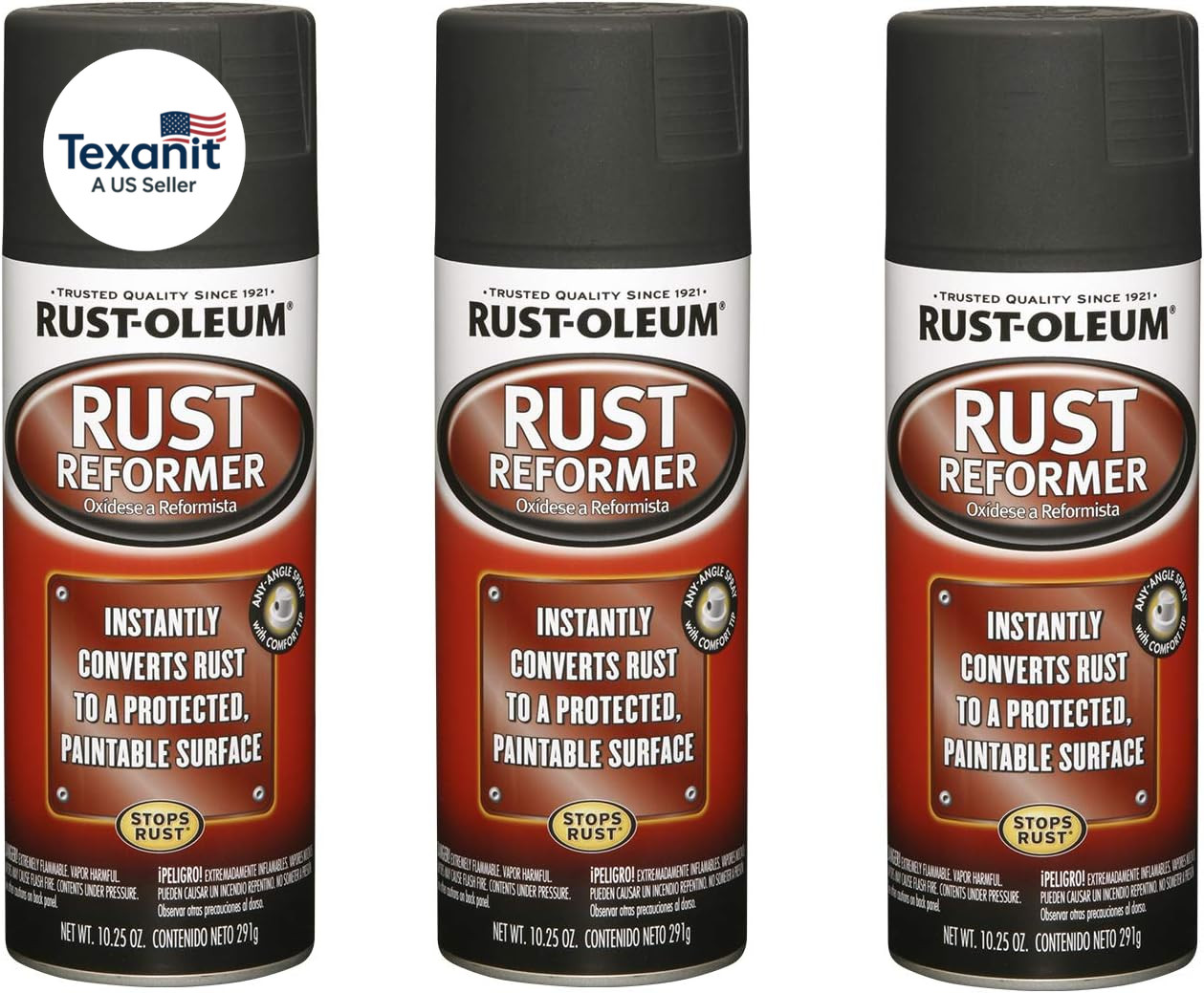 248658-3PK Rust Reformer Spray, 10.25 Oz, Black, 3 Pack