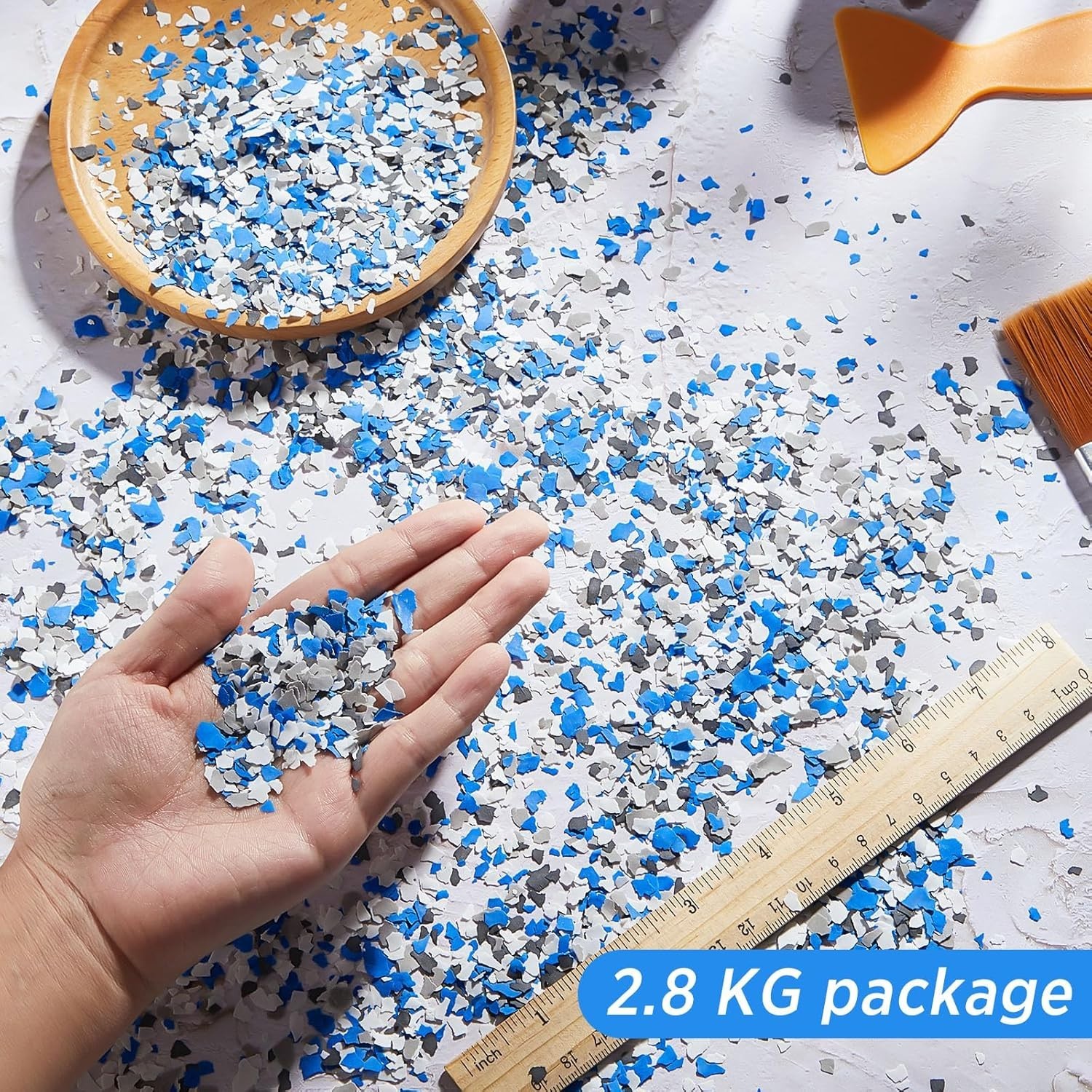 Decor Color Chip Garage Floor Epoxy Kit Blend Paint Flake Concrete Floor Coating