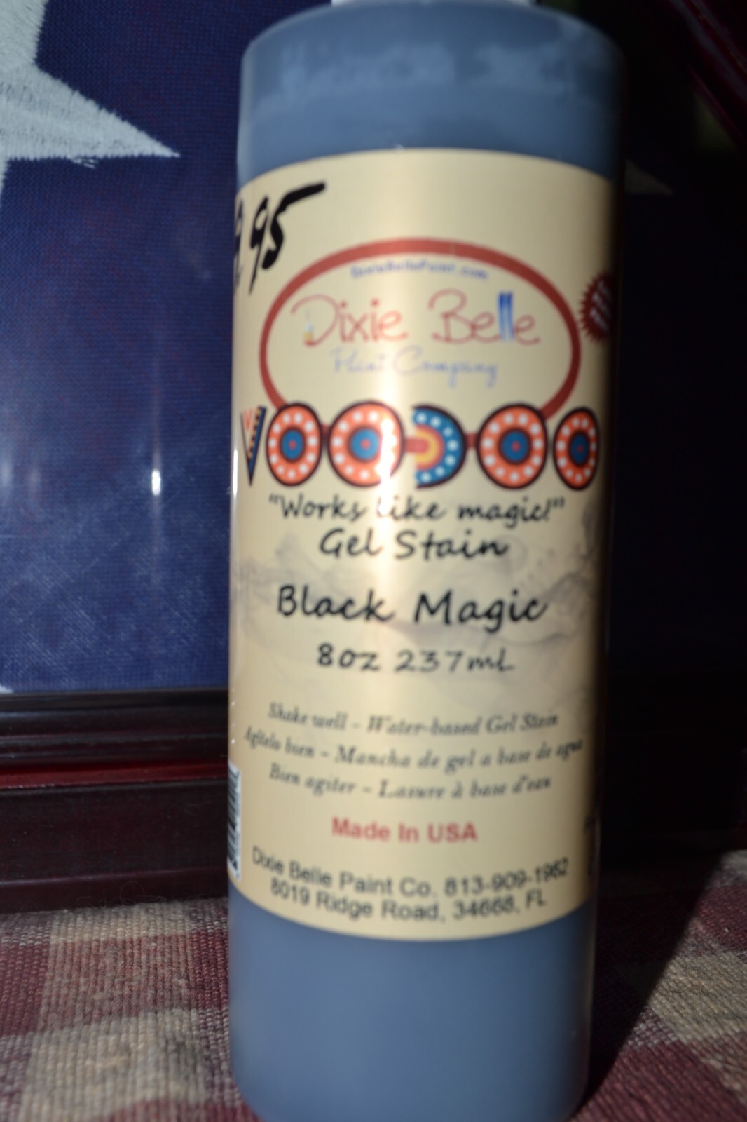 DIXIE BELLE VOODOO GEL STAIN BLACK MAGIC WATER BASED 8 oz BRAND NEW