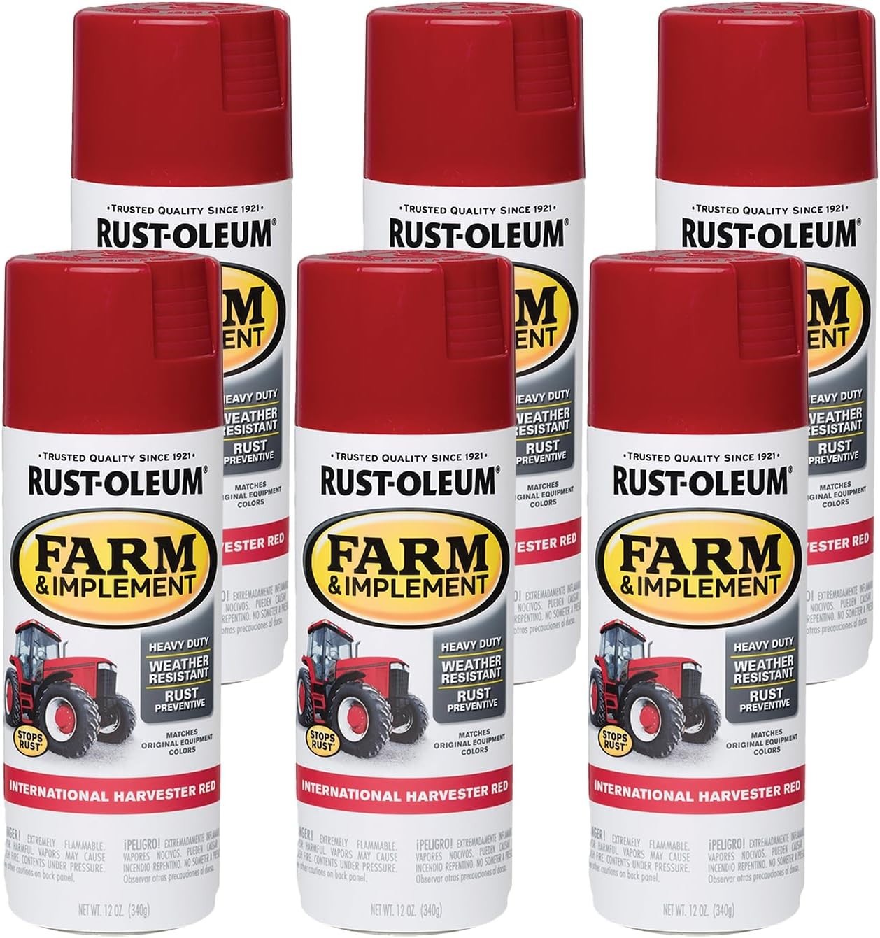 280127-6PK Specialty Farm & Implement Spray Paint, 12 Oz, Gloss International Ha