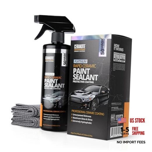 Platinum Rapid Ceramic Paint Sealant Spray – 14 oz. – 50 14 Fl Oz (Pack of 1)