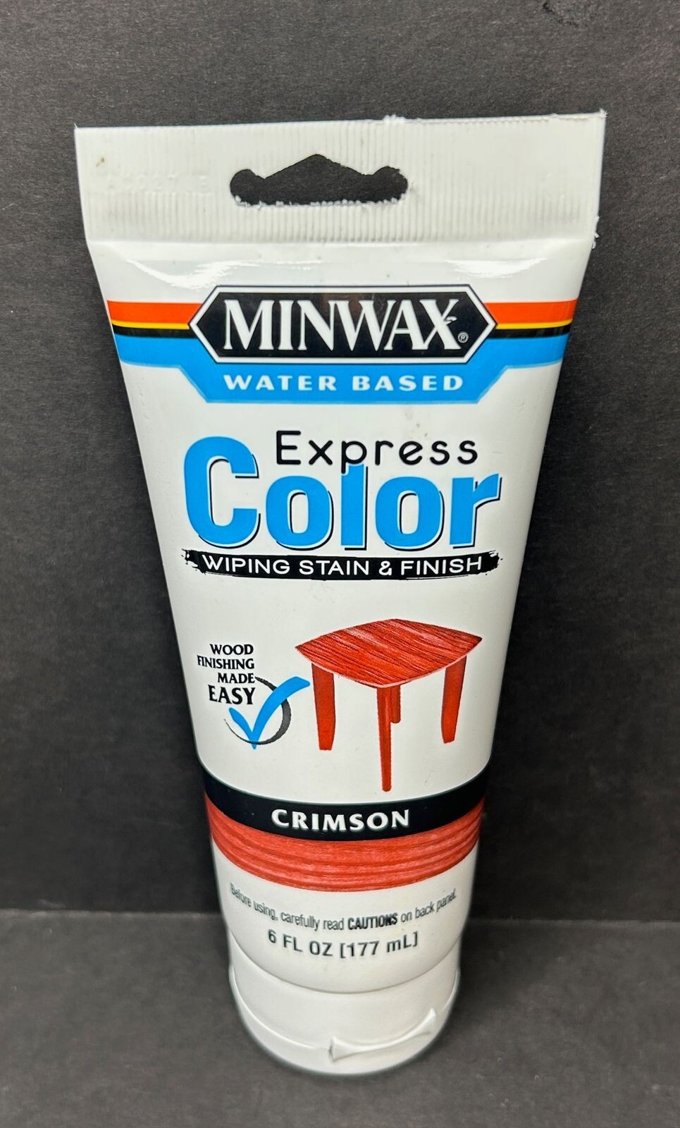 Minwax Water Based Express Color Wiping Stain & Finish Crimson For Wood 6 Fl oz