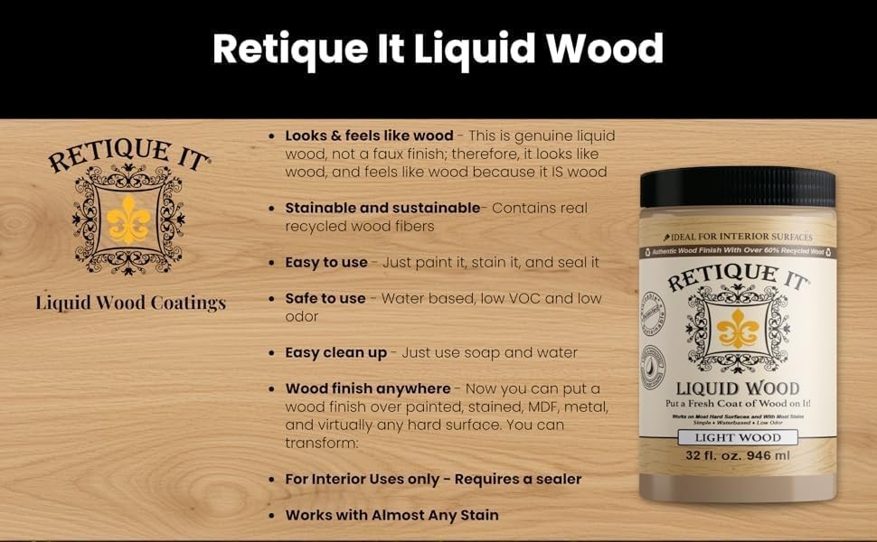 Water-Based Light Wood Liquid Coatings – Easy Application & Coverage 50 Sq Ft
