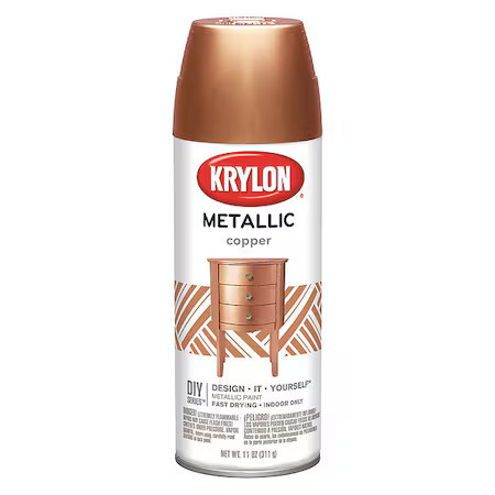 Krylon K01709a77 Spray Paint, Copper Metallic, Metallic, Solvent, 11 Oz