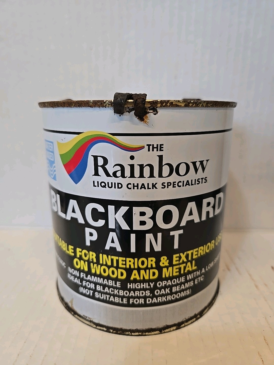 Rainbow Chalkboard Blackboard Paint Black 1 Liter Matte Interior Exterior Metal