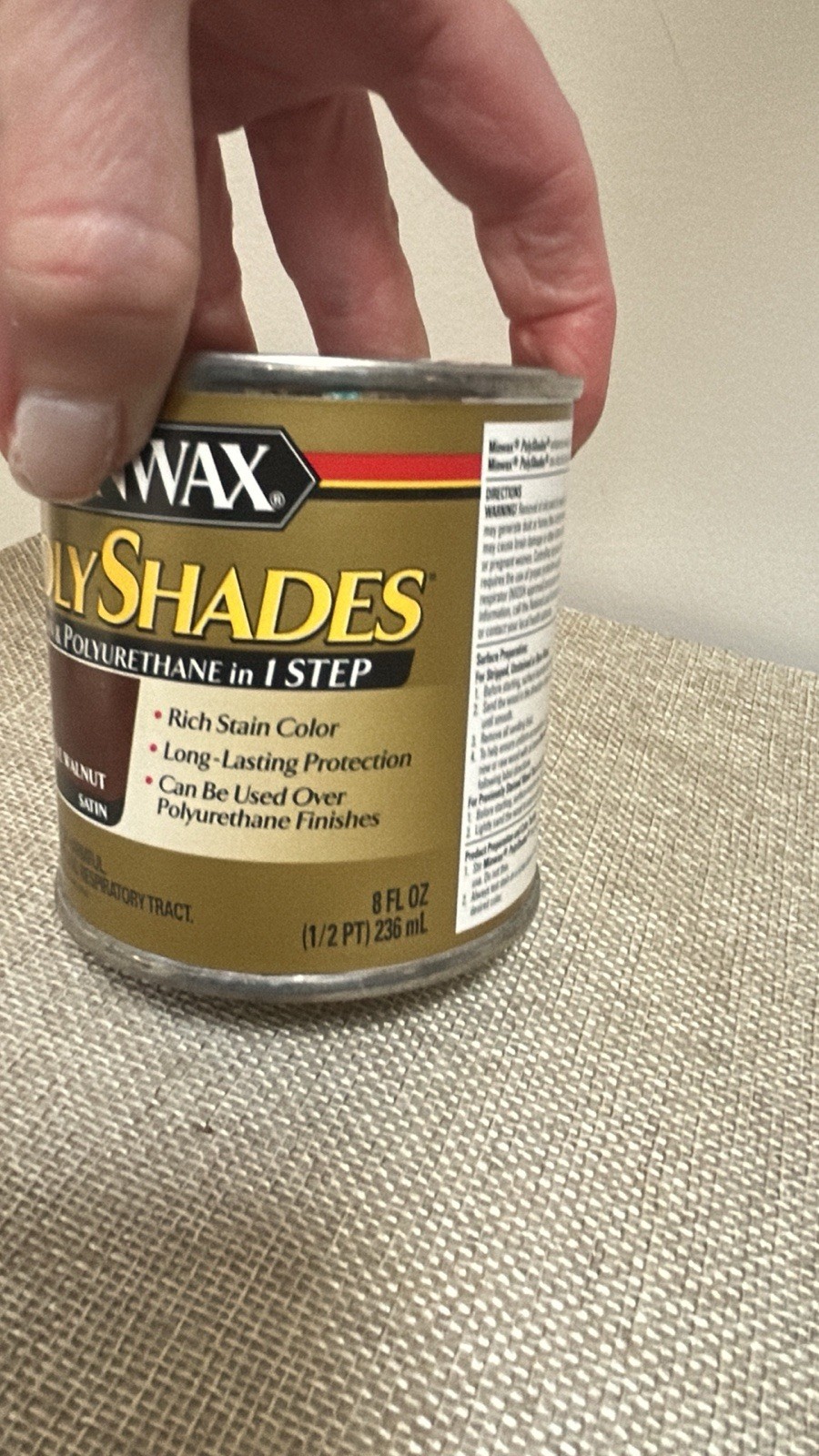 Minwax PolyShade Stain & Polyurethane ANTIQUE WALNUT Satin 1/2 Pint (8 fl oz)