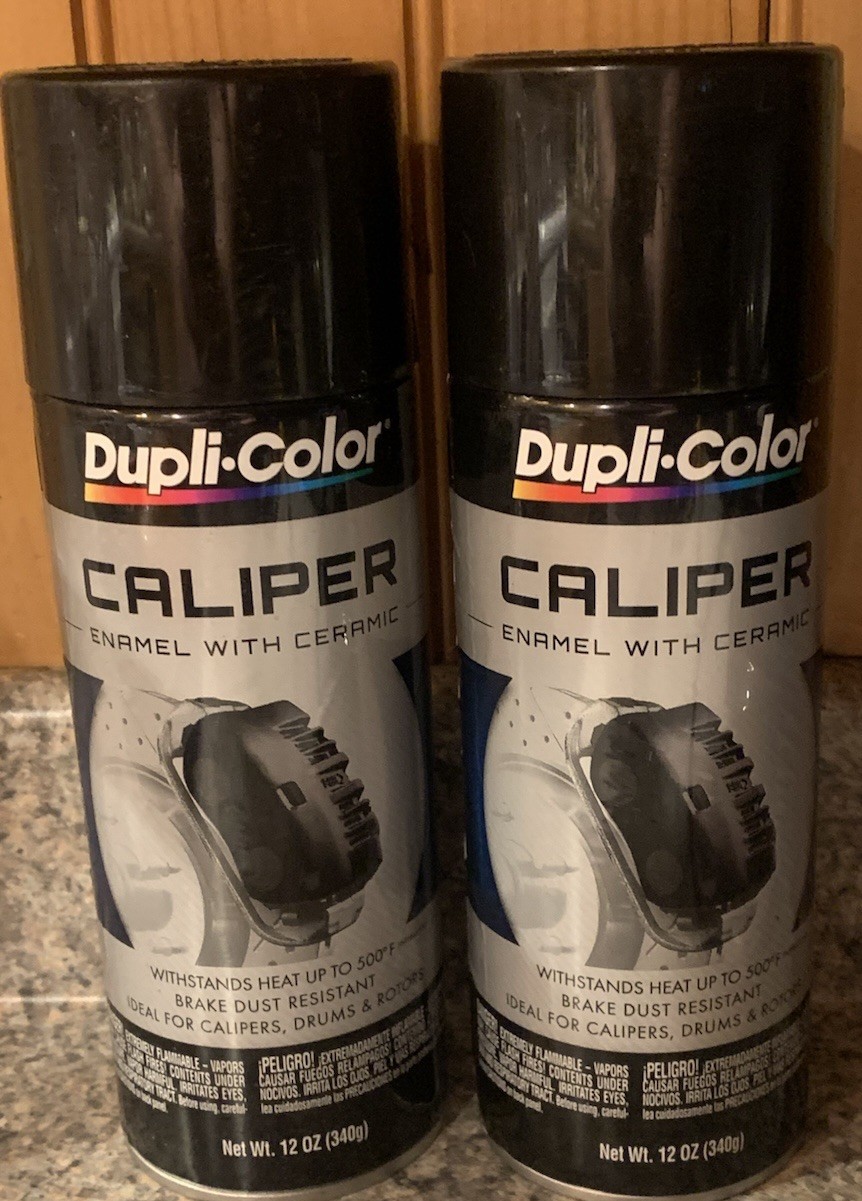 Dupli-Color BCP102 Brake Caliper Spray Paint – Gloss Black – 12 oz. Can Lot Of 2