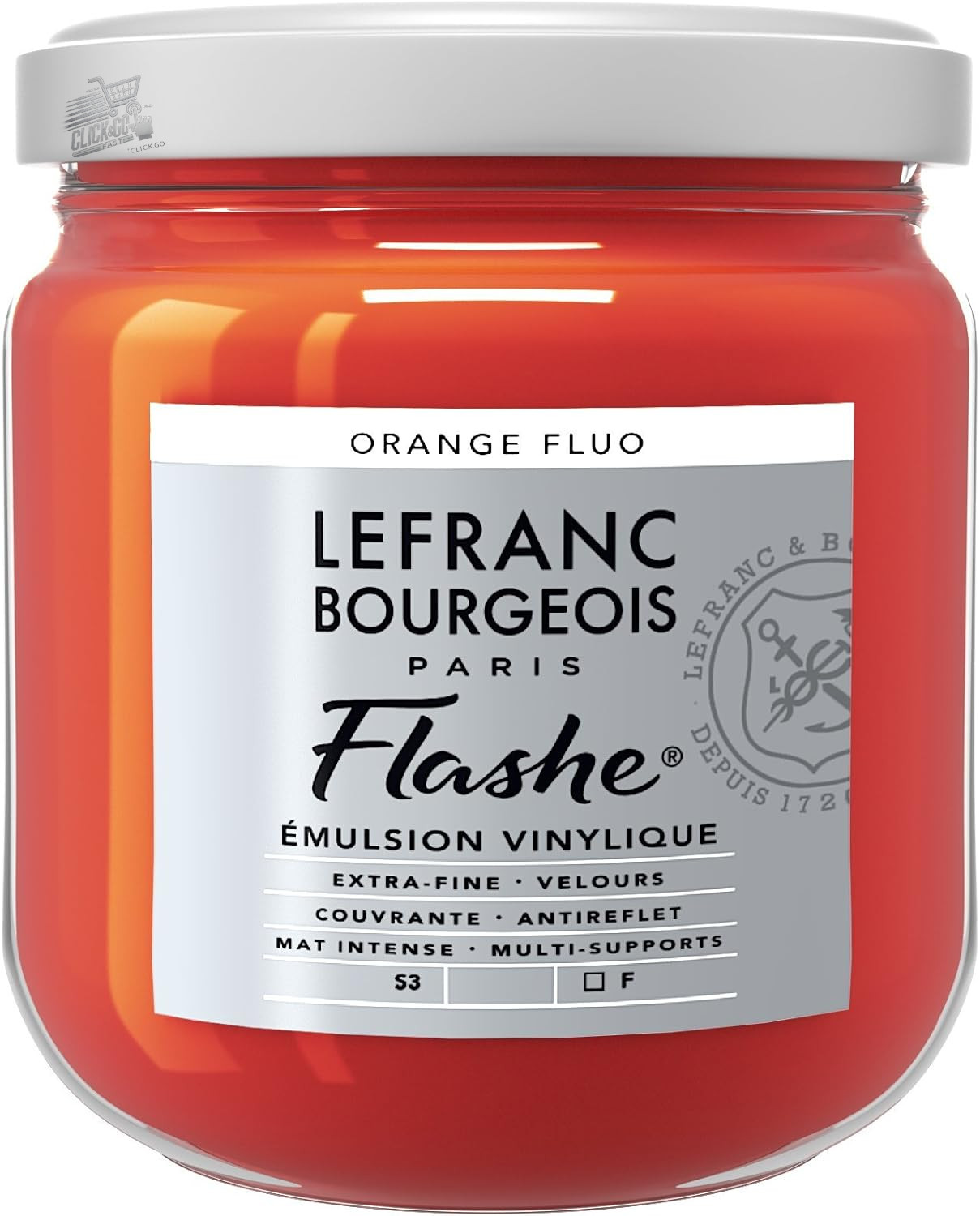 LEFRANC BOURGEOIS FLASHES LIGHT NEON ORANGE 400ML ACRYLIC VINYL COLOR OP
