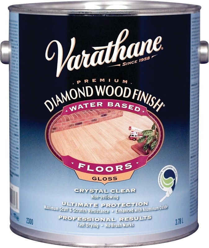 RUST-OLEUM 230031 Crystal Clear Floor Finish, Gloss, Liquid, Crystal Clear