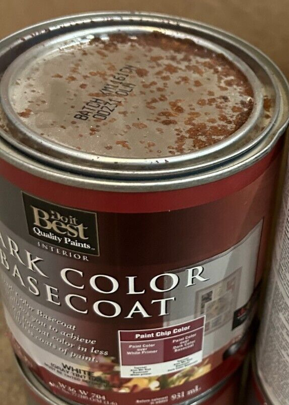 NOS 2-pack lot DO IT BEST Dark Color Basecoat Paint Interior Exterior Latex 1-QT