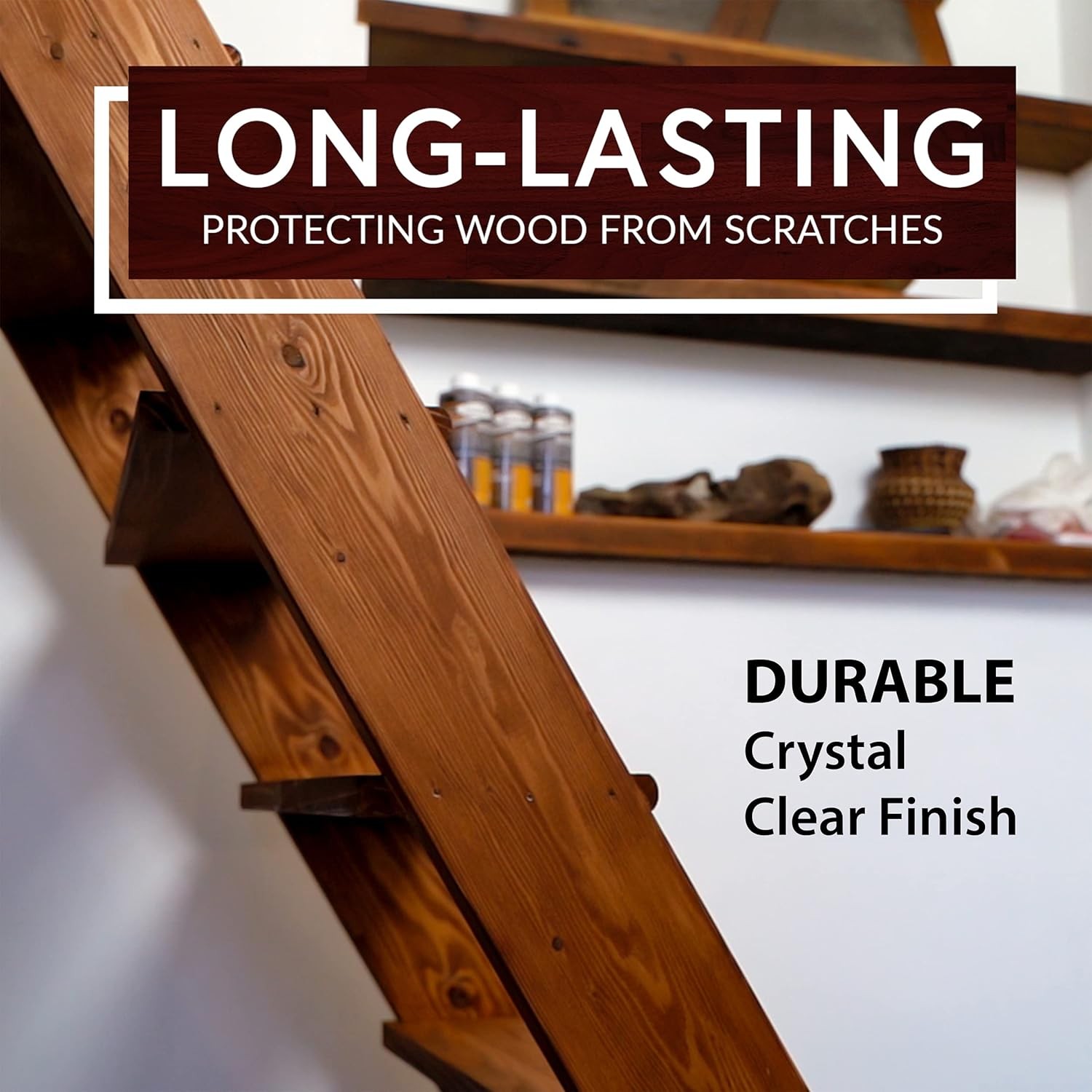 Water-Based Interior Varnish with Aluminum Oxide for Clear Wood Finish