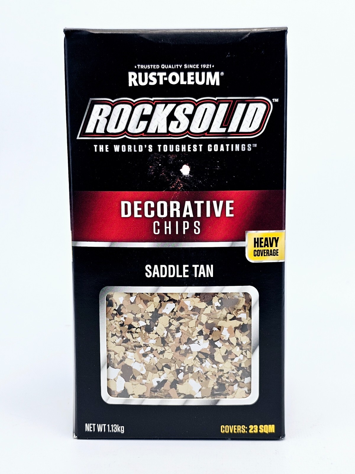 Rust Oleum Rocksolid Decorative Chips Saddle Tan 302643 Heavy Coverage 2lb Box