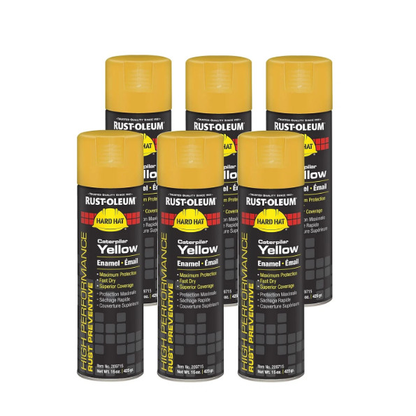 High Performance V2100 System Farm Equipment Yellow Spray Paint 15 Oz, 6-Pack