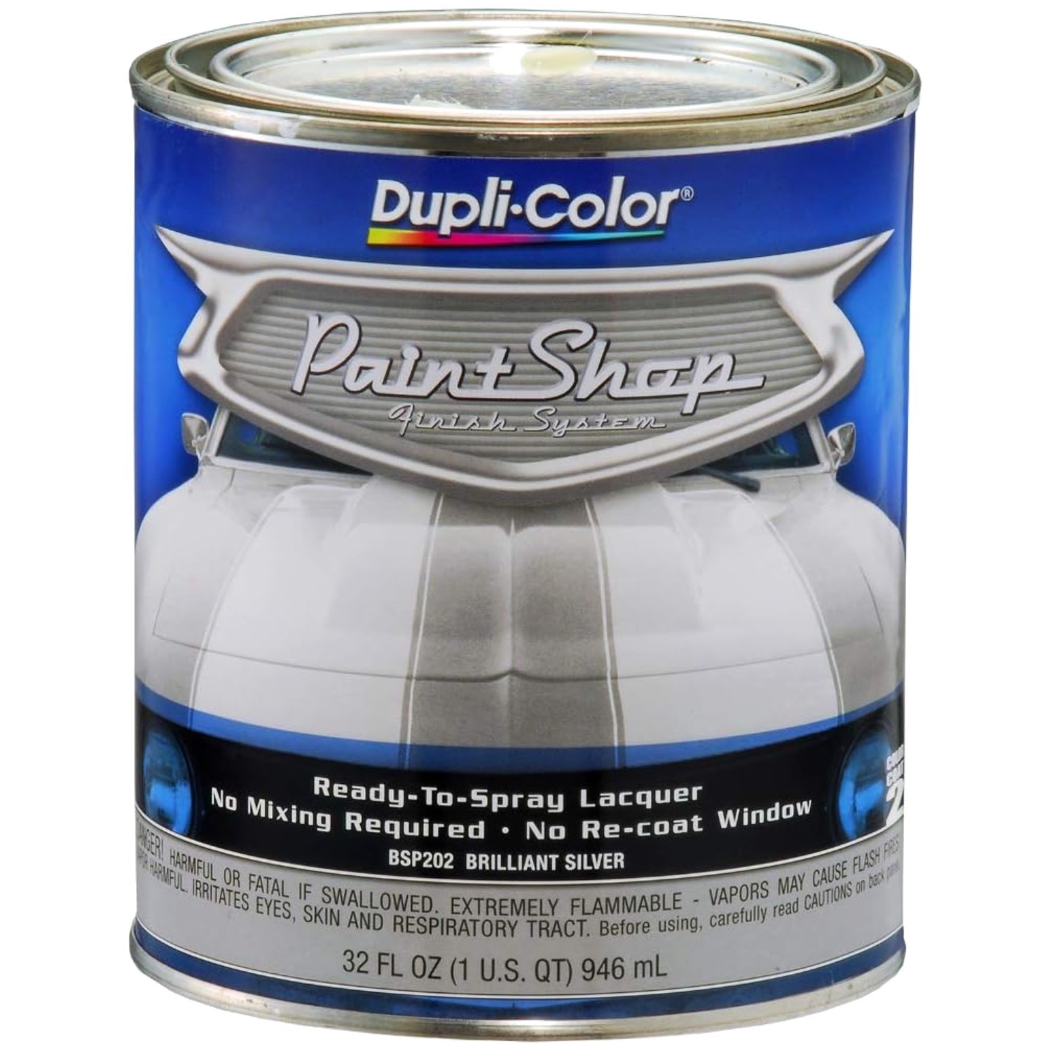 Automotive Base Coat Paint – Brilliant Silver Metallic 32 oz