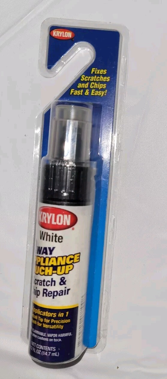 Krylon White 2 Way Appliance Touch Up Scratch & Chip Repair 1/2 Fl oz. NEW