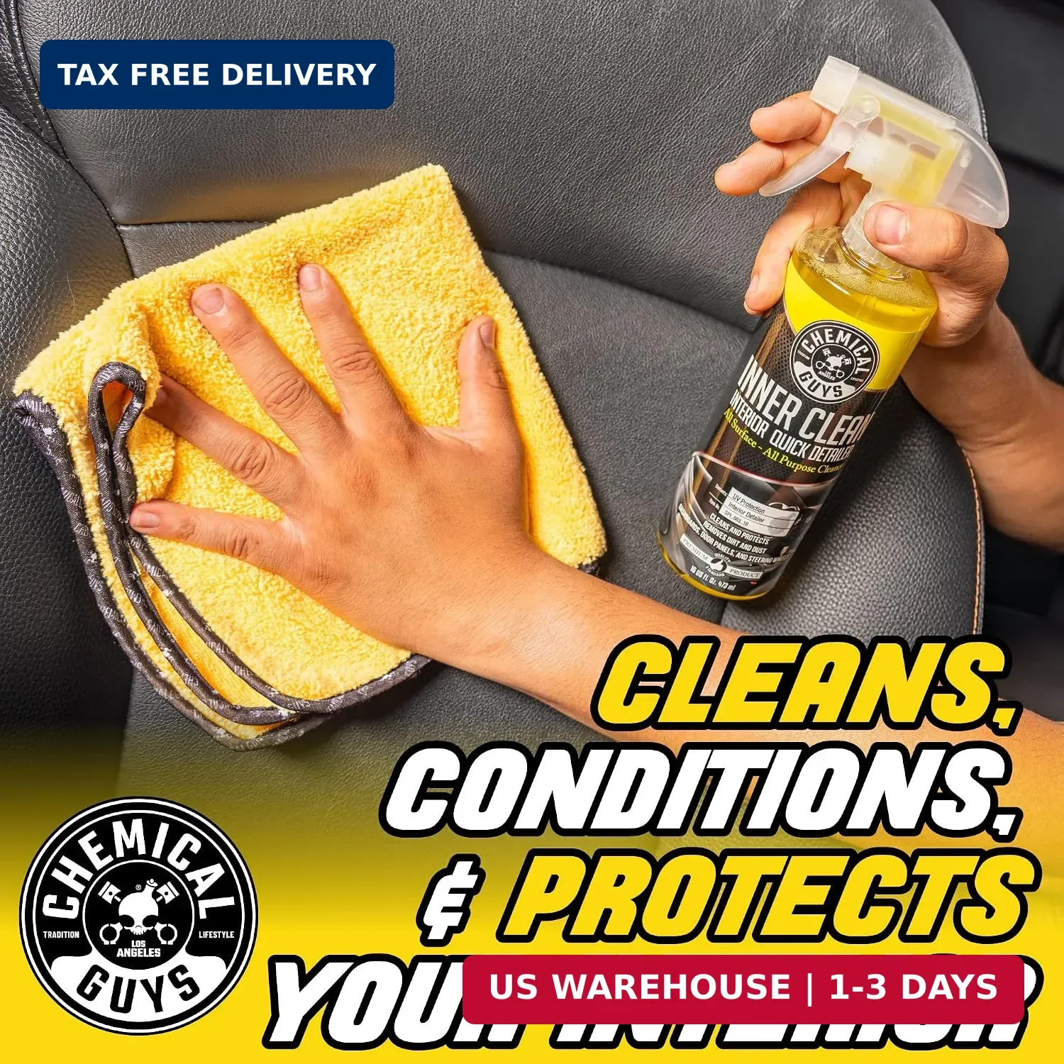Chemical Guys, InnerClean Interior Quick Detailer & Protectant Spray, 16 oz | Sp