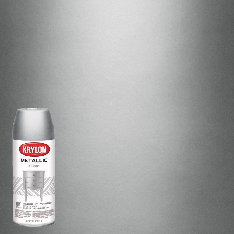 KRYLON K01406 11 Oz. Metallic Gloss General Purpose Spray Paint, Silver