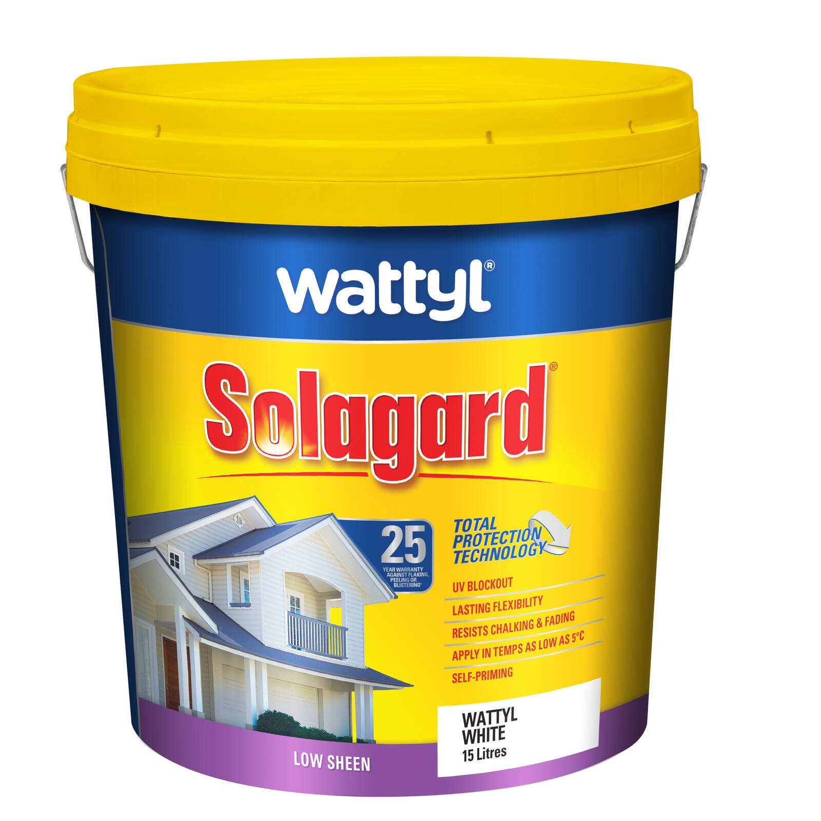 Wattyl Solagard 15L Pre-tinted Wattyl White Low Sheen Exterior Paint