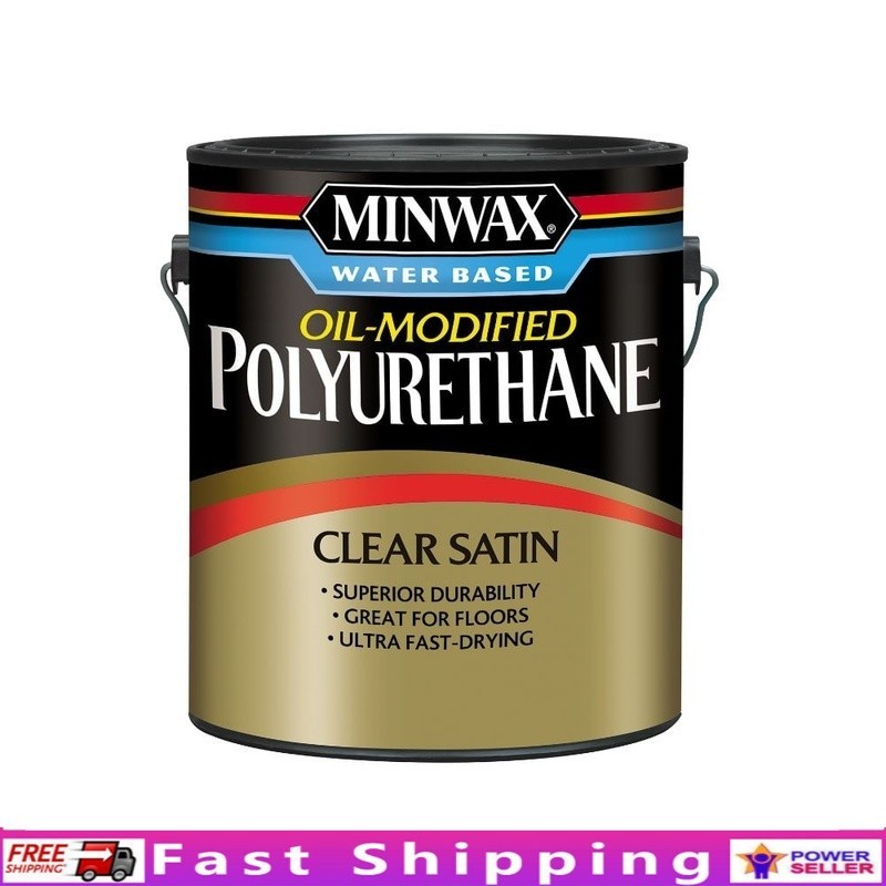 Water Based Oil Modified Polyurethane Quick Dry Satin Finish Interior Wood New