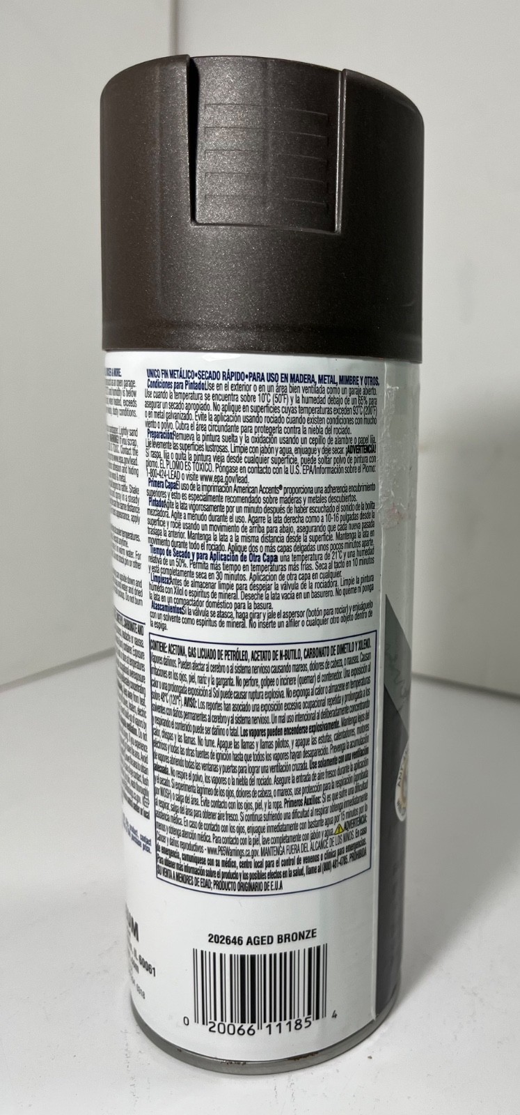 Rust-Oleum American Accents Satin Metallics AGED BRONZE Spray Paint, 12 oz.