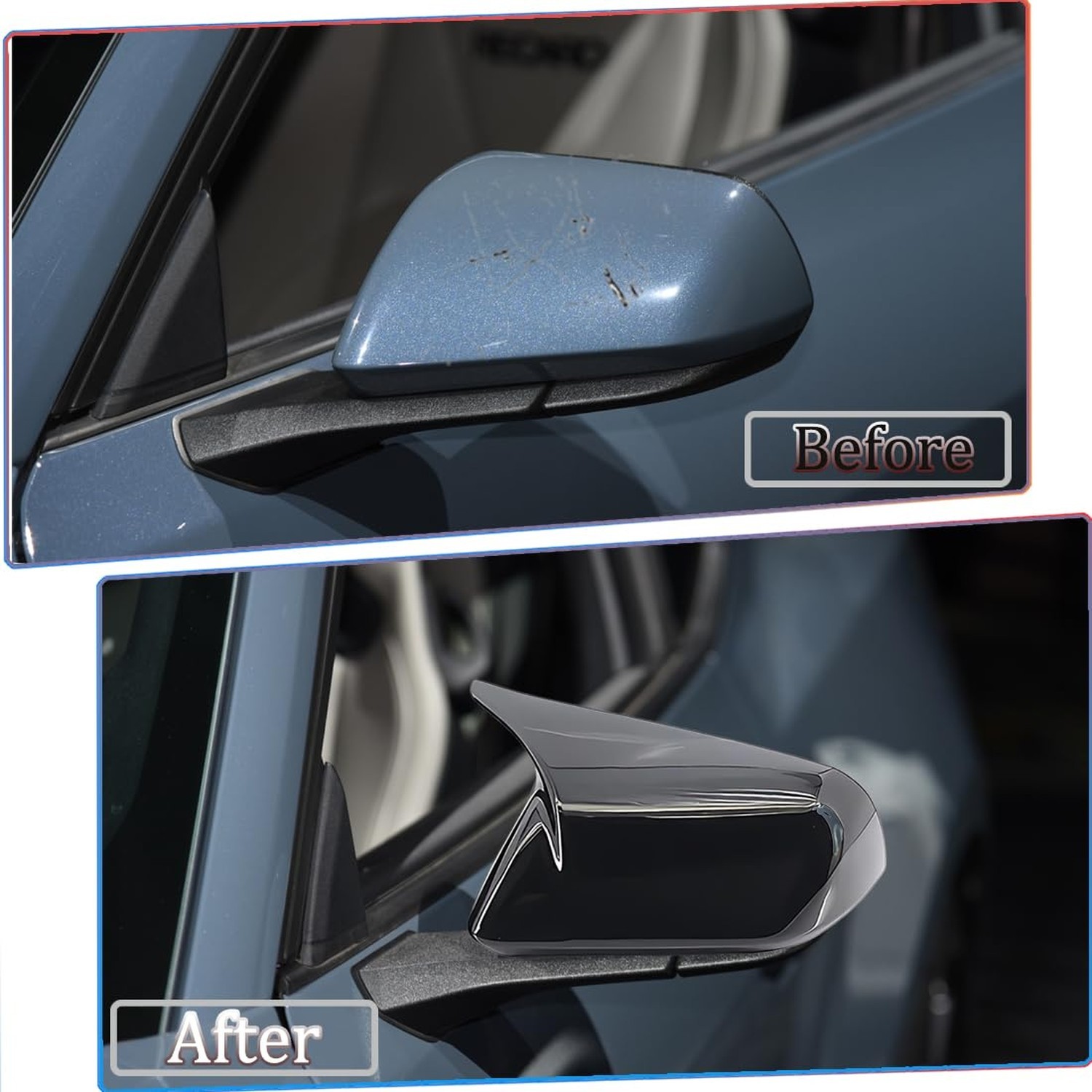 Side Rear View Mirror Cover for 2015-2025 Ford Mustang GT/GT Premium/Ecoboost…