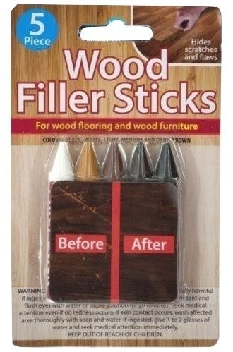 Handy Housewares 5 Piece Wood Filler Sticks – Repair and Restore 1 set