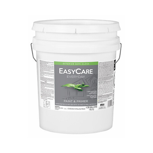 EasyCare EVDESGN-5G Everyday Exterior Latex Paint, Semi Gloss, Neutral Base, 5