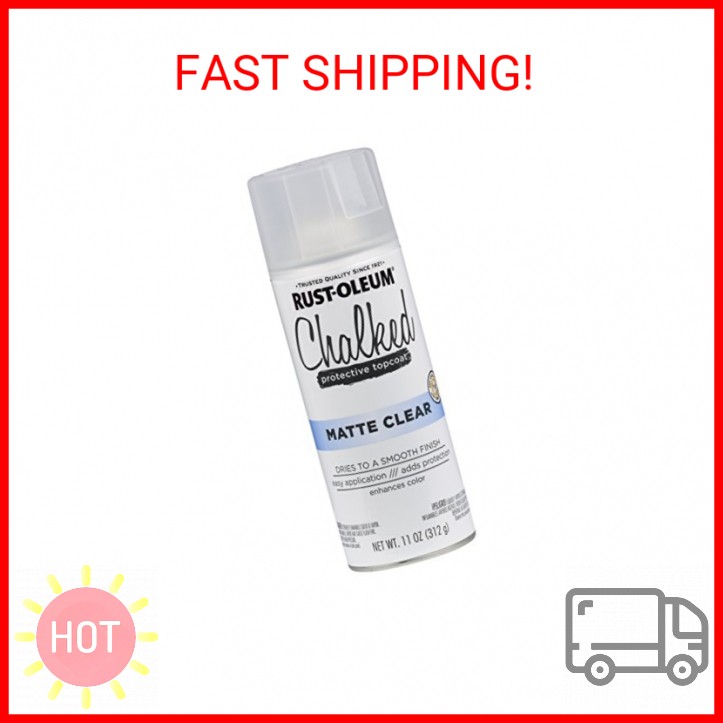 Rust-Oleum Matte Clear Chalked All-in-One Ultra Matte Spray Paint | One Coat Cov