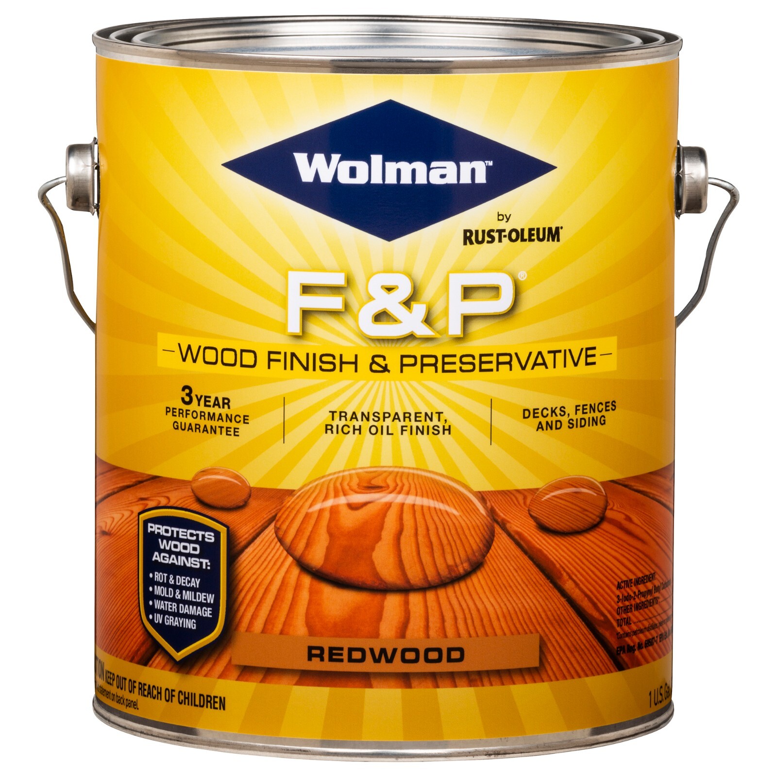 Wolman 14406 F&P Finish and Preservative-Exterior Wood Redwood gal