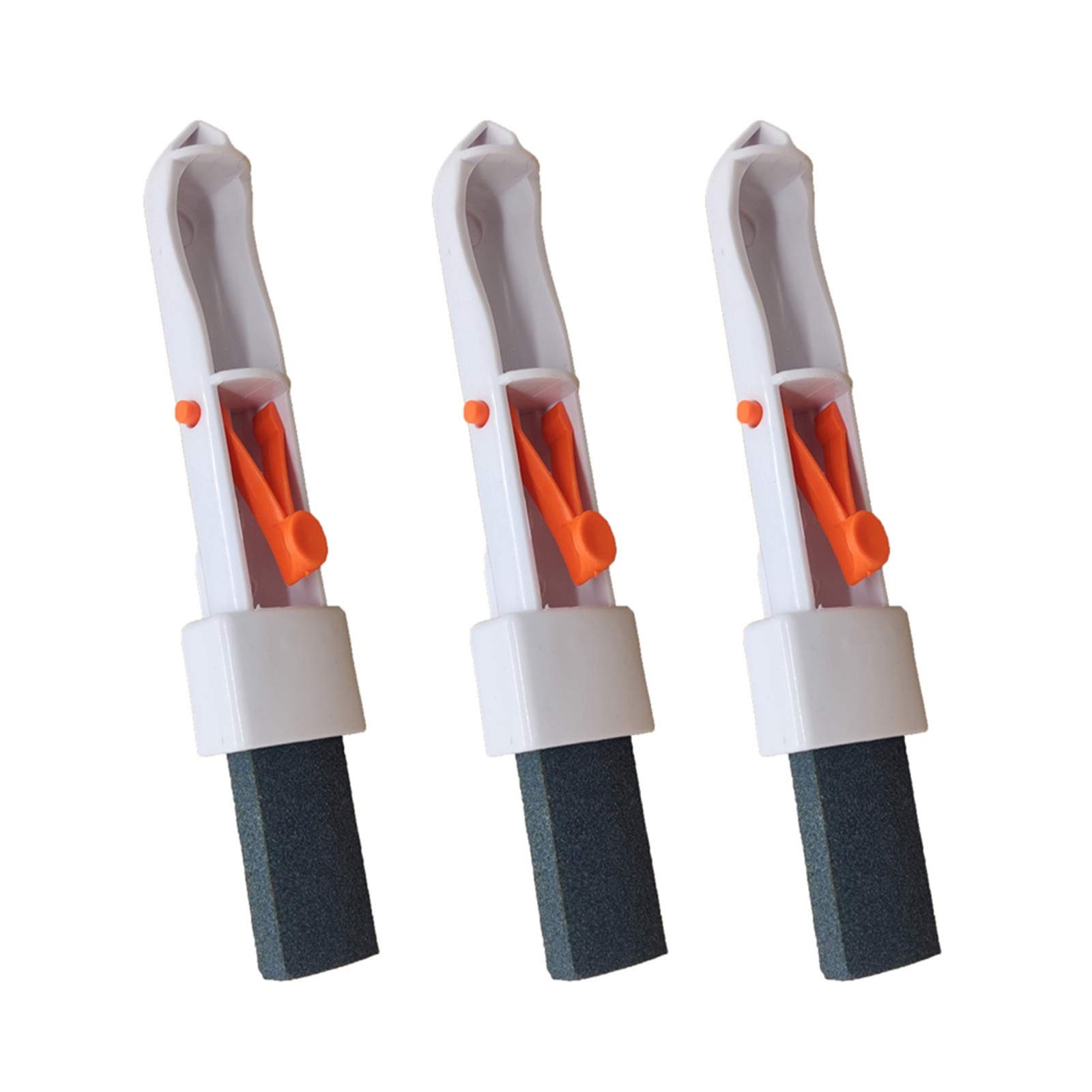 3 Pack Pool Pumice Stone Tile Cleaning Sticks with Built In White Handle