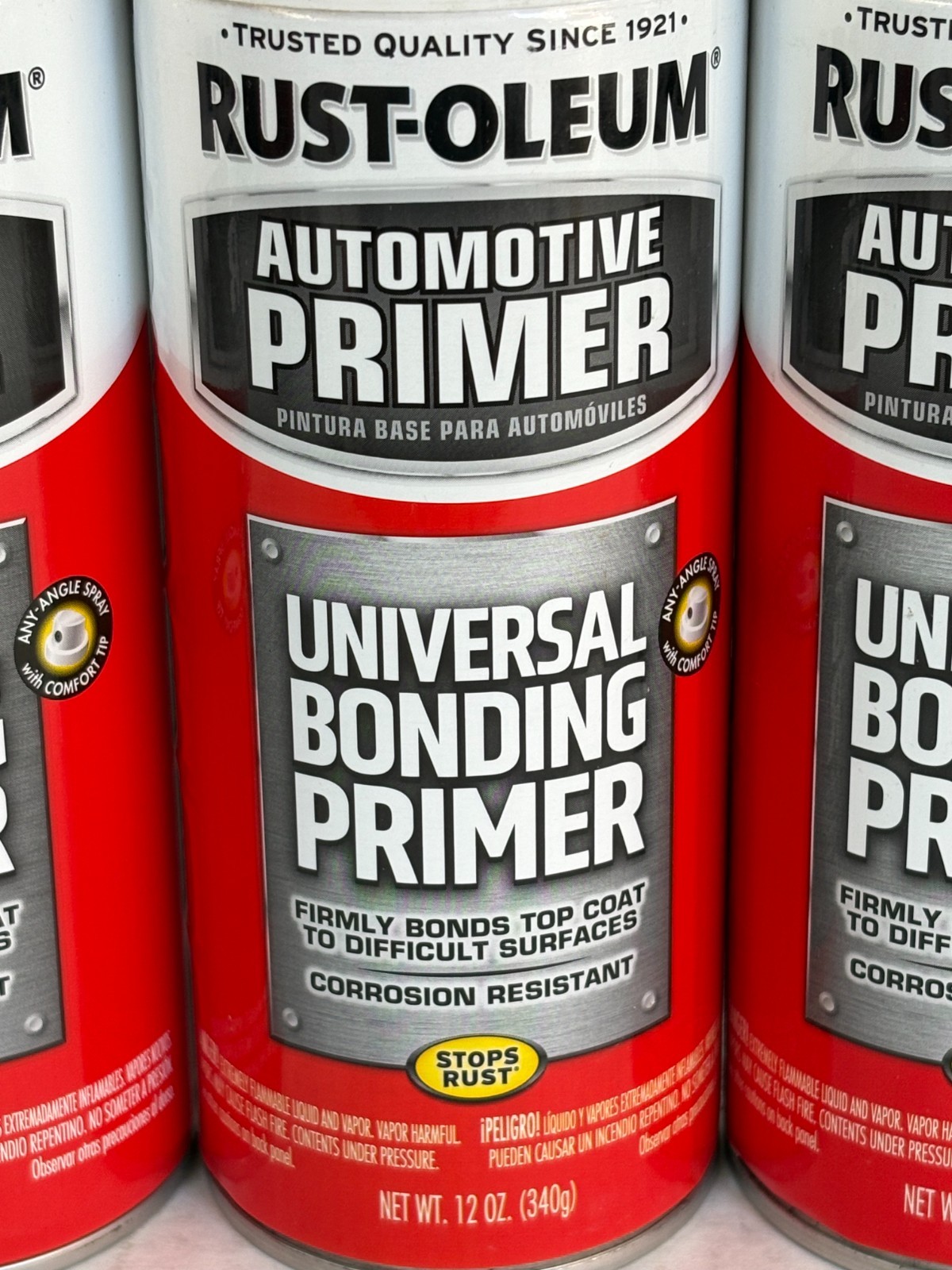 (4) RUSTOLEUM 286793 FLAT WHITE UNIVERSAL BONDING PRIMER CORROSION RESISTANT