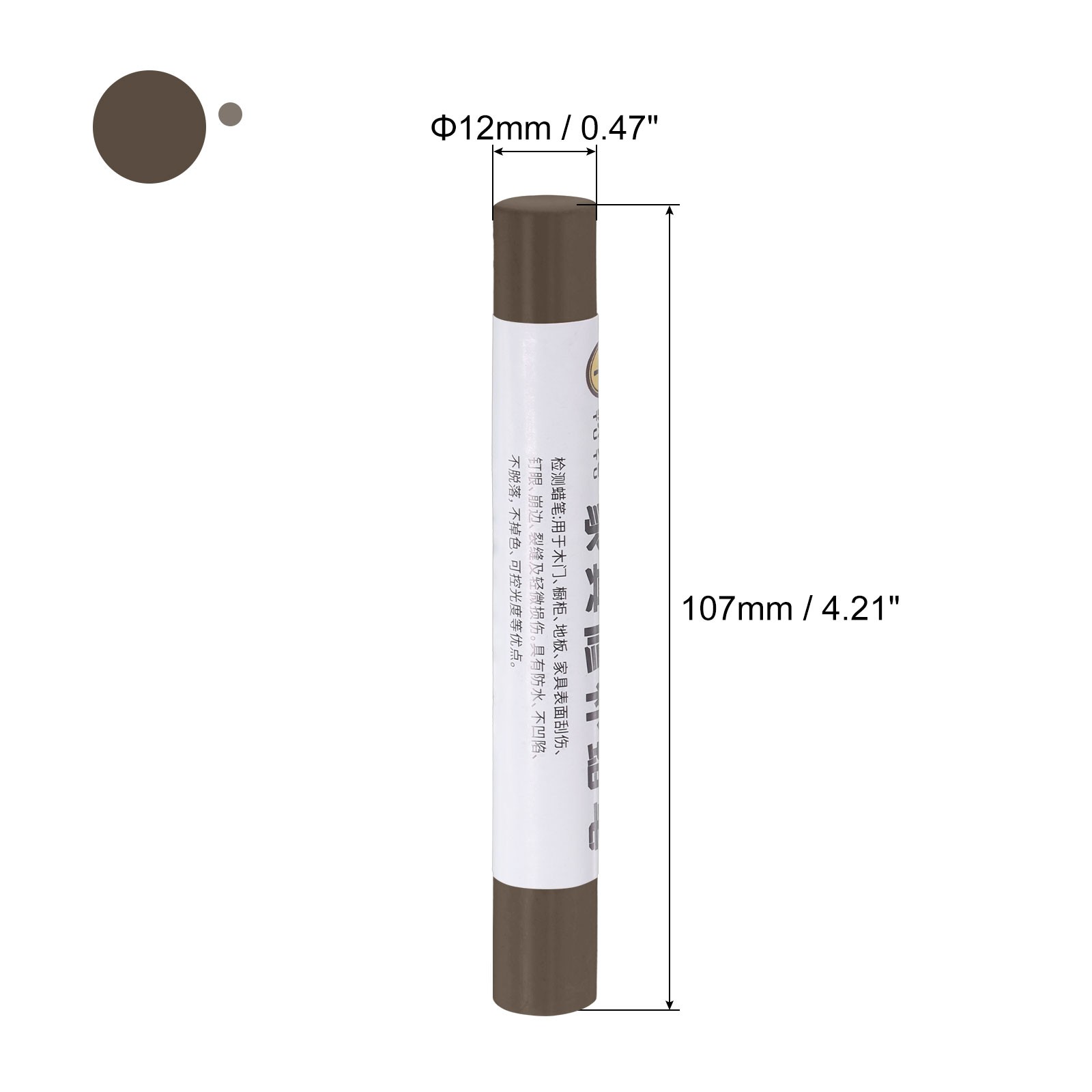 3Pcs Furniture Repair Crayons Wax Filler Stick Pen Marker Dark Brown