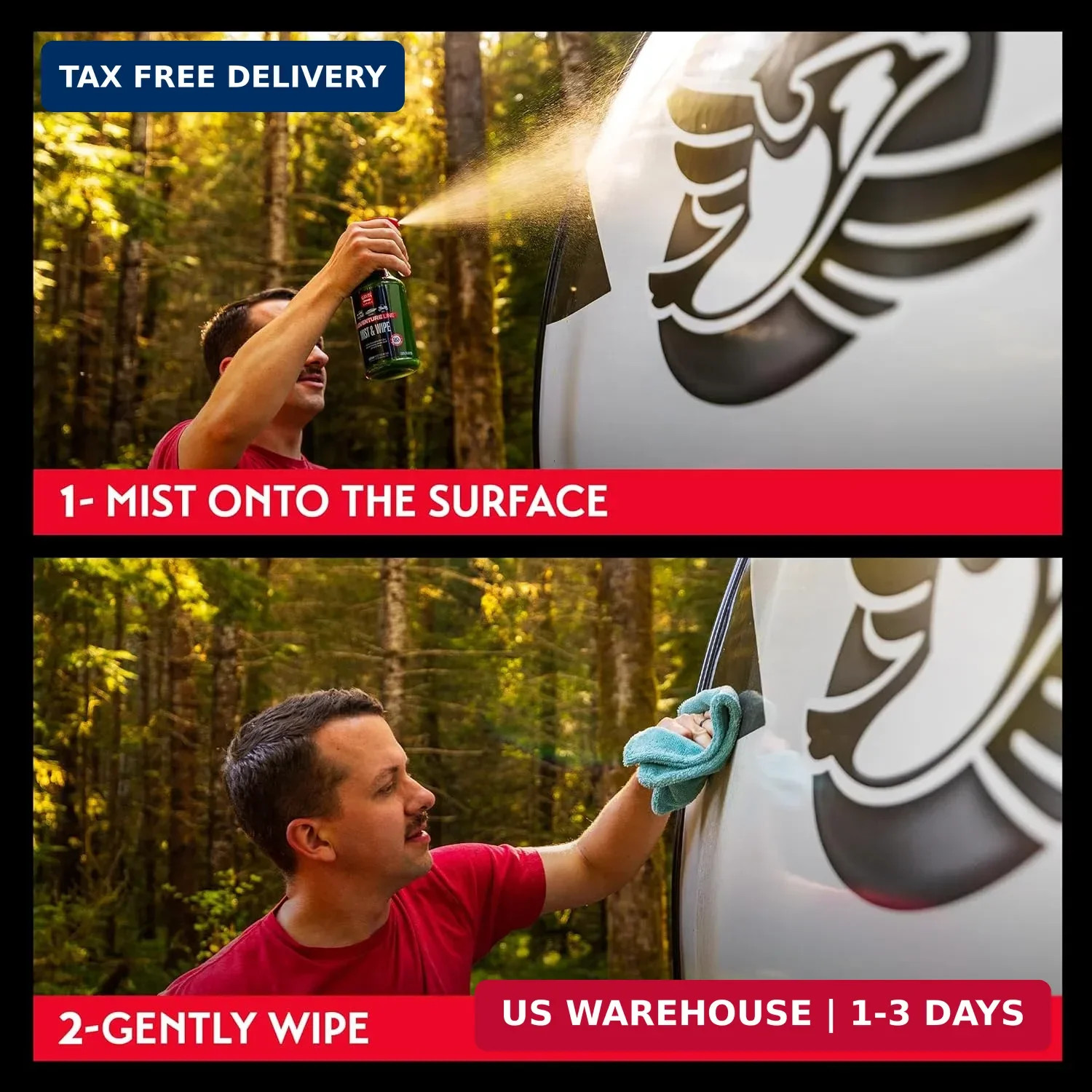 Griot’s Garage Mist and Wipe, SiO2 Ceramic Detailer for RVs, Campers, Trailers,
