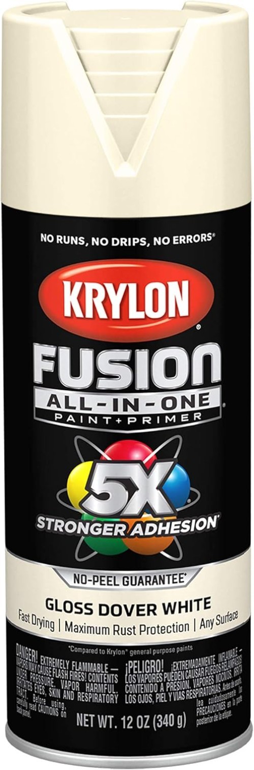 High-Performance All-In-One Spray Paint – Dover White, 12 oz