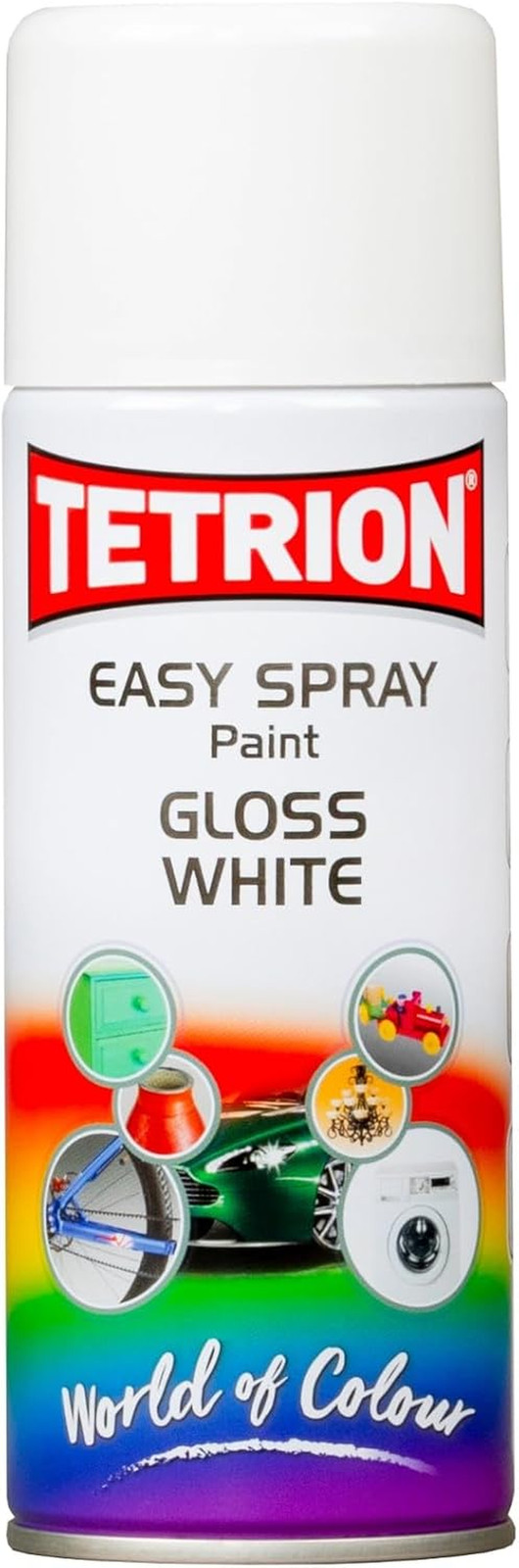 Easy Spray Paint – Gloss White, 400Ml – Acrylic Spray for Wood, Metal, Plastic &